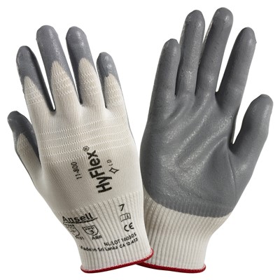 - Ansell HyFlex 11 800 Nitrile Coated Gloves