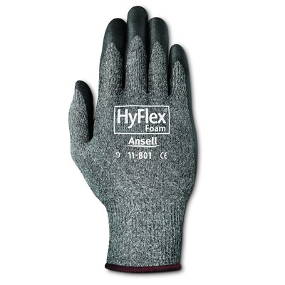 - Ansell HyFlex 11 801 Nitrile Coated Gloves