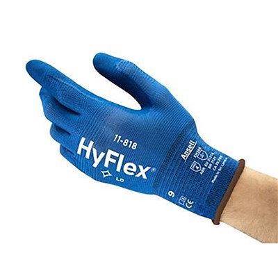 - Ansell HyFlex 11-818 Nitrile Coated Gloves