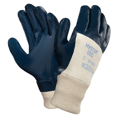 - Ansell Hycron 27 600 Nitrile Coated Gloves