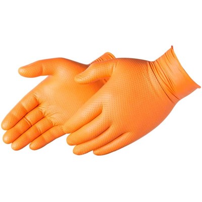 Gloves DuraSkin Nitrile PF 8mil ORG LG - GNI-2028HO-LG