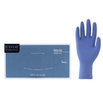 - Johnson Wilshire Elite 4mil Blue Nitrile Disposable Gloves