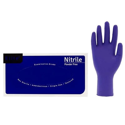 - Johnson Wilshire Elite Cobalt Blue Nitrile Disposable Gloves