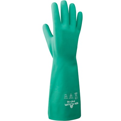 22mil Showa 747 Nitrile Chemical Gloves - Size 9