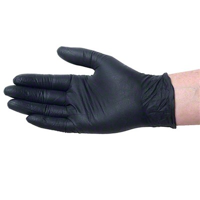 Akers General Purpose Black Nitrile Disposable Gloves BN900-2X