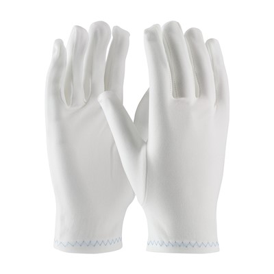 - Full Fashion Stretch Nylon Inspection Gloves WHT