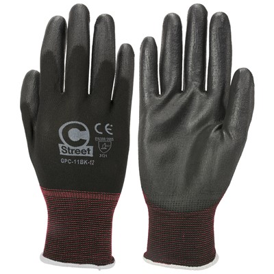 C Street 15 Gauge Polyurethane Coated Gloves 11BK-12