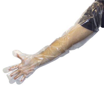 Safety Zone Shoulder Length Polyethylene Disposable Glove Sleeves
