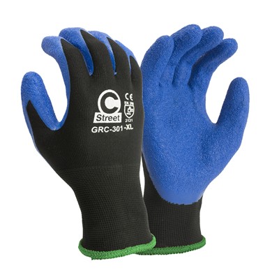 C Street 15 Gauge Rubber Coated Gloves 301-XL