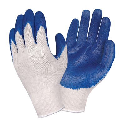 - Blue Rubber Coated Gloves