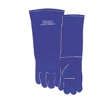 Weldas Blue Leather Wing Thumb Welding Gloves 10-2054