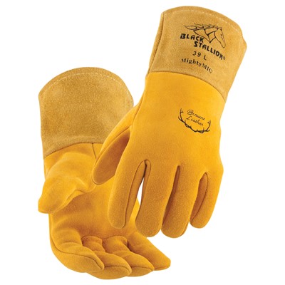 Black Stallion MightyMIG Deerskin Welding Gloves 39-LG