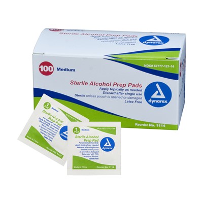 Alcohol Wipes Sterile 1in x 2in - JMA-AW-100