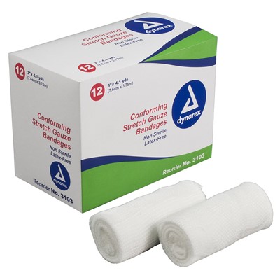 Dynarex 2" Stretch Gauze Bandage - Box of 12