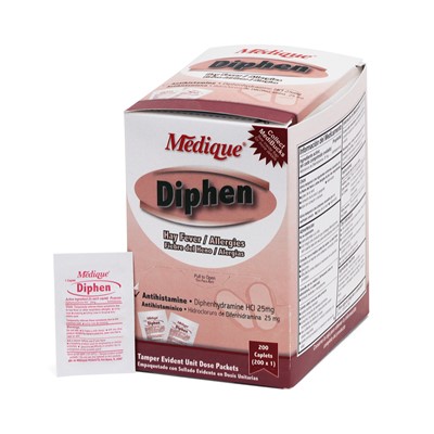 Medique Diphen Antihistamine Caplets - 200 Pack Box