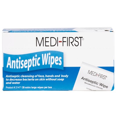 Box of 100 Medi-First Antiseptic Wipes