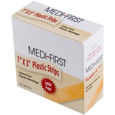 Medi-First Plastic Adhesive Bandages - Box of 100