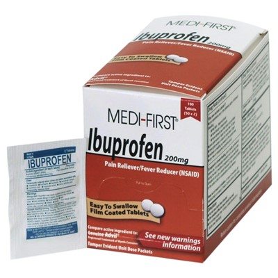 Medi-First Ibuprofen Tablets Box of 50 Packs 80833