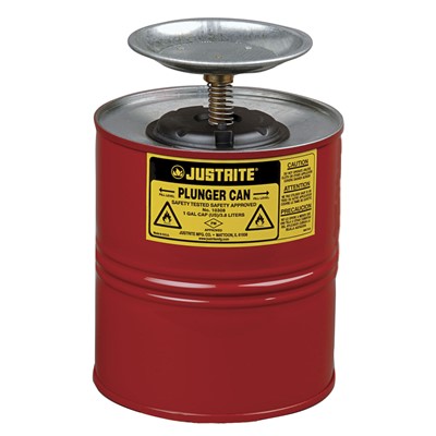 Justrite Steel 1 Gallon Plunger Can 10308