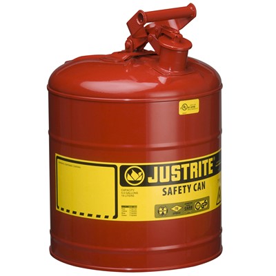 Justrite Type I Steel 5 Gallon Safety Can 7150100