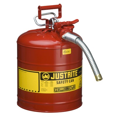 Justrite Type II AccuFlow Flammable Liquids Steel Safety Cans 7250130