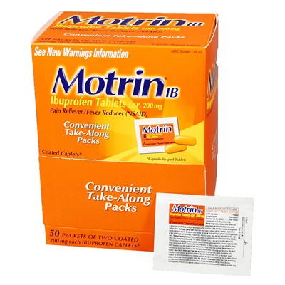 Motrin IB Tablets - 50 Packet Box