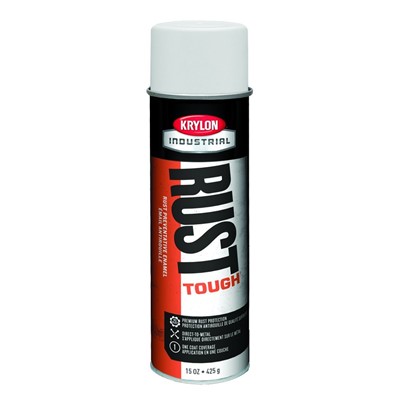 Krylon RUST TOUGH Acrylic Alkyd Enamel Semi-Gloss White Spray Paint 00919