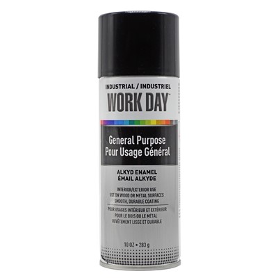 Krylon Work Day General Purpose Gloss Black Spray Paint A04402