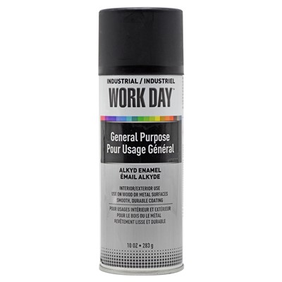 Krylon Work Day General Purpose Black Spray Paint A04412