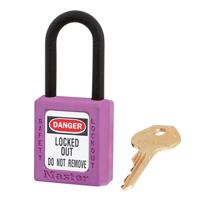 Master Lock Purple Thermoplastic Safety Padlock with Dielectric Shackle