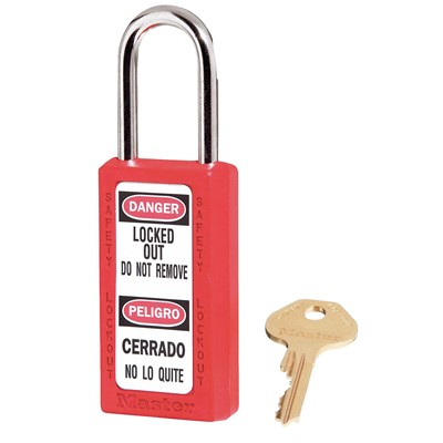Safety Padlock Thermoplastic RED - LOK-411-RED