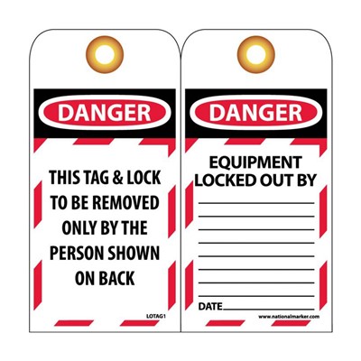 Equipment Lockout By - Vinyl Lockout Danger Sign Tag
