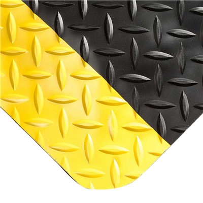 Wearwell Diamond-Plate Select 3x75 Yellow Trim Anti-Fatigue Mat