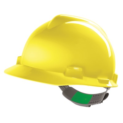 MSA V-Gard 500 4-Point Pinlock Yellow Hard Hat 463944