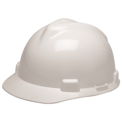 MSA V-Gard 500 4-Point Ratchet White Hard Hat 475358<br/>