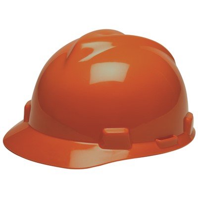 MSA V-Gard 500 4-Point Ratchet Orange Hard Hat 475361