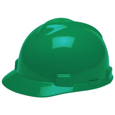 MSA V-Gard 500 4-Point Ratchet Green Hard Hat 475362