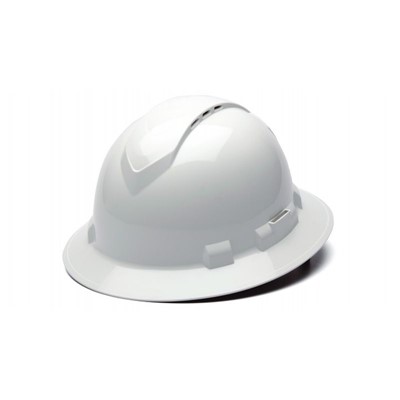 Pyramex Ridgeline Full Brim White Hard Hat HP54110V