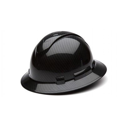 Pyramex Ridgeline Full Brim Shiny Black Hard Hat HP54117S
