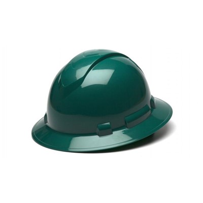 Pyramex Ridgeline Full Brim Green Hard Hat HP54135