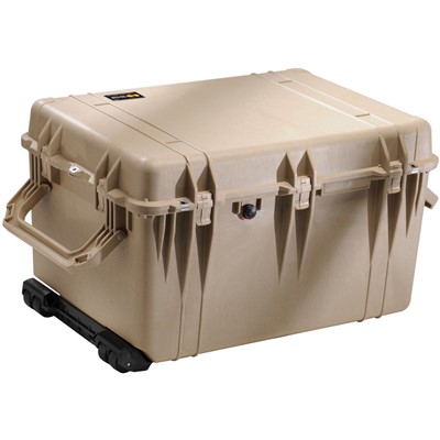 Pelican Desert Tan Large Protector Case with Wheels 1660-DES
