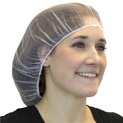 - Safety Zone Polyester Mesh Hairnets WHT