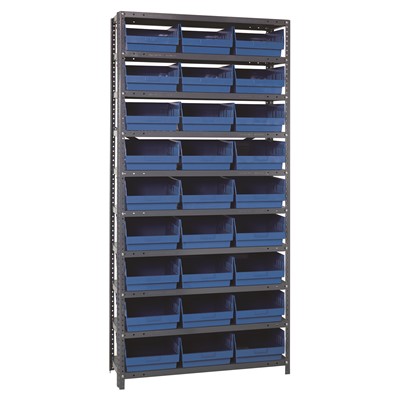 Quantum Steel Shelving System with 27 Blue Bins 1875-210BL