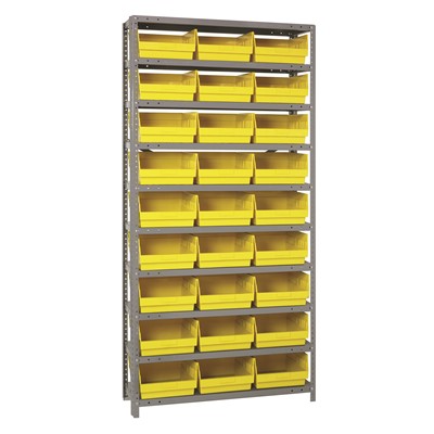 Quantum Steel Shelving System with 27 Yellow Bins 1875-210YL