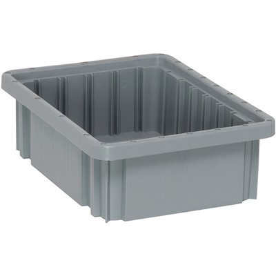 Quantum 3-1/2" Tall Gray Dividable Grid Container - Case of 20