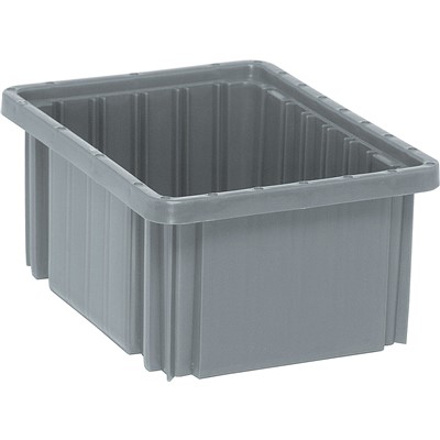 Quantum 5" Tall Gray Dividable Grid Container - Case of 20