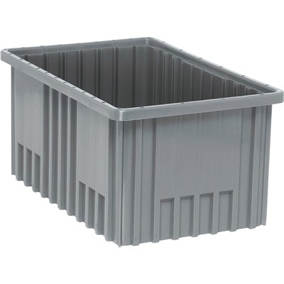 Quantum 8" Tall Gray Dividable Grid Container - Case of 8