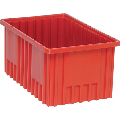 Quantum 8" Tall Red Dividable Grid Container - Case of 8