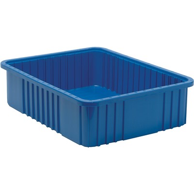 Quantum 6" Tall Blue Dividable Grid Container - Case of 20