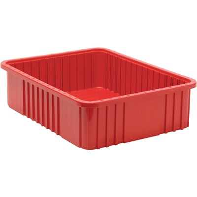 Quantum 6" Tall Red Dividable Grid Container - Case of 20